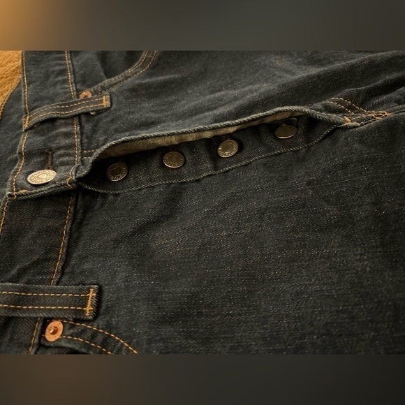 Levi’s Vintage 501xx Original Fit stretch in dark wash, size 34x32 - Picture 4 of 7